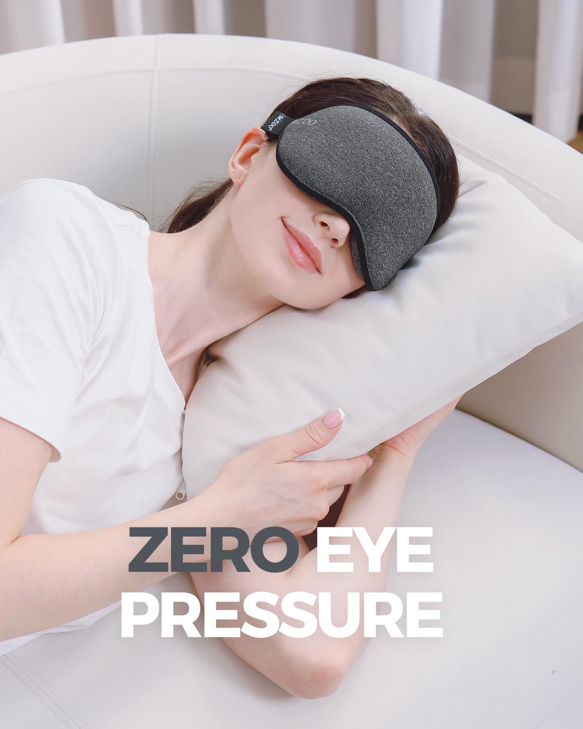 Luxury Sleep Eye Mask for Side Sleeper Men Women, Zero Eye Pressure 3D Sleeping Mask