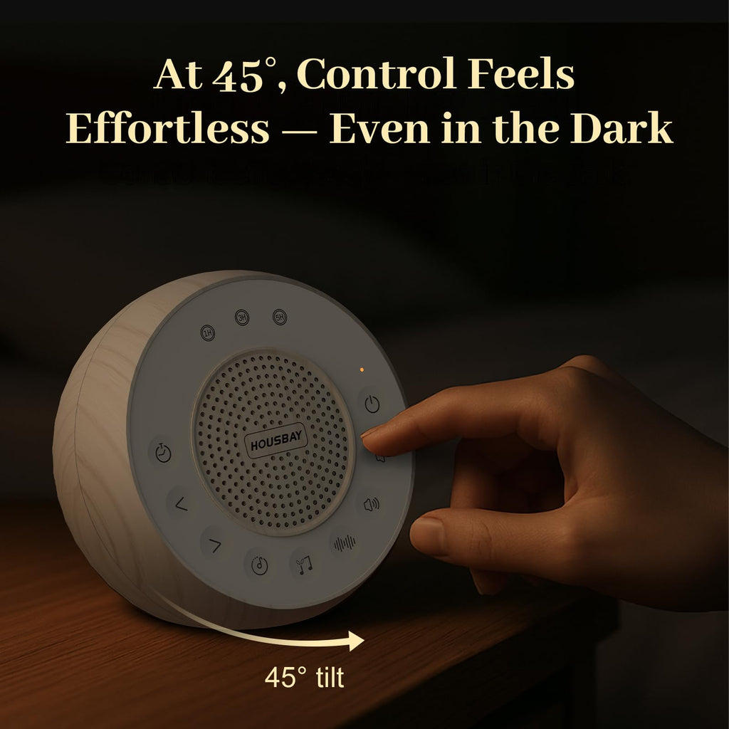 White Noise Machine with 31 Soothing Sounds, 5W Loud Stereo Sound, Auto-Off Timer, Adjustable Volume, Sleep Sound Machine