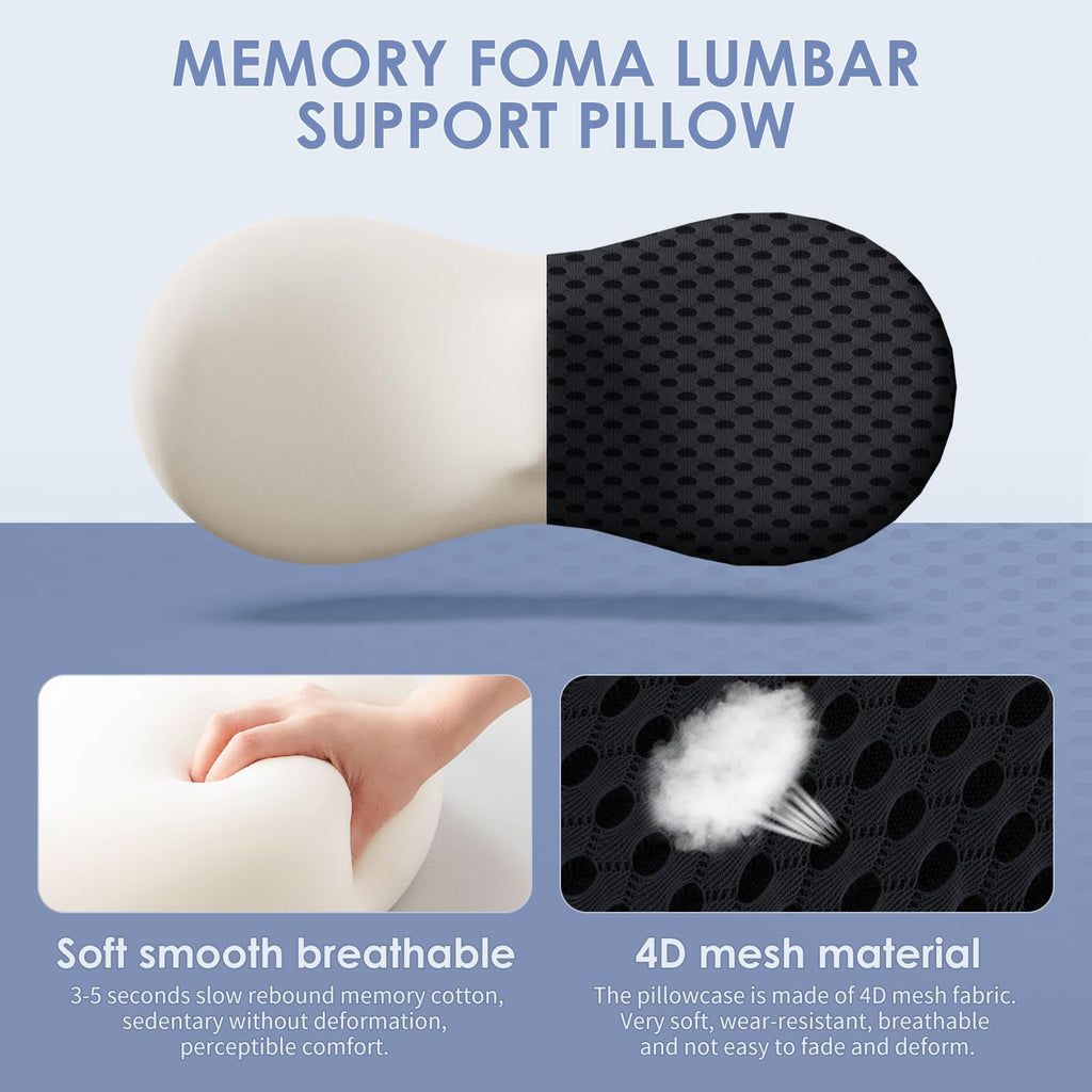 Support Pillow, Back Pillow for Low Back Pain Relief, Ergonomic