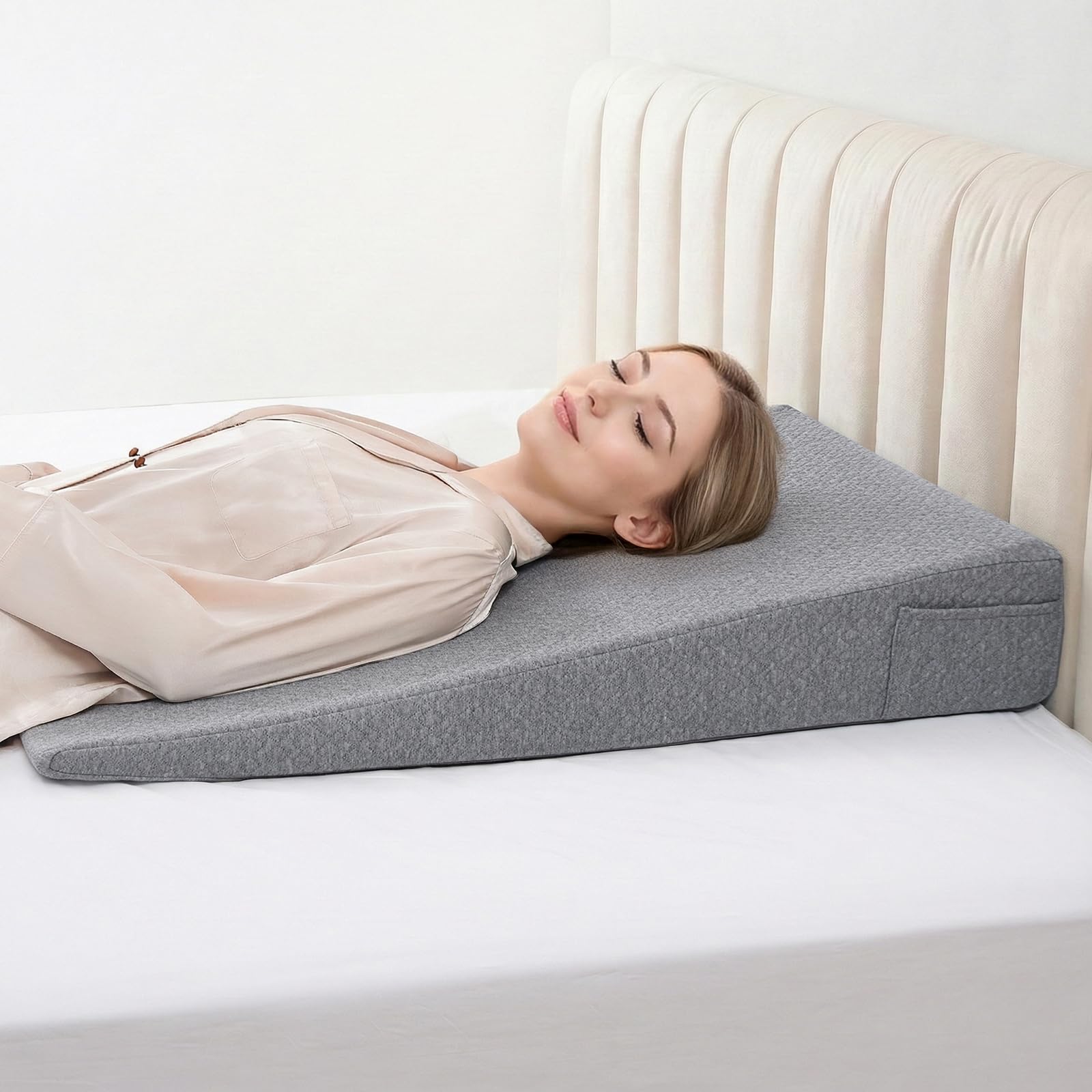 34" Extra-Long Wedge Pillow, Back & Arm Support, Bed Wedge