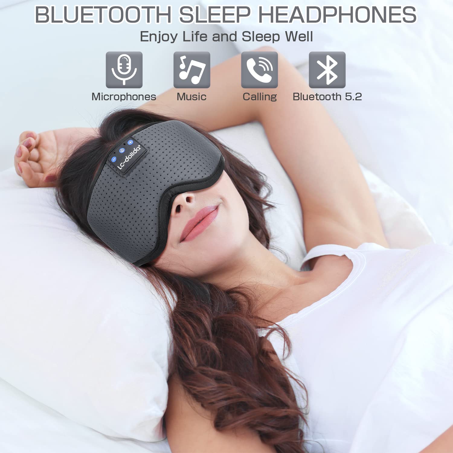 Sleep Headphones, 3D Sleep Mask Bluetooth Wireless Music Eye Mask