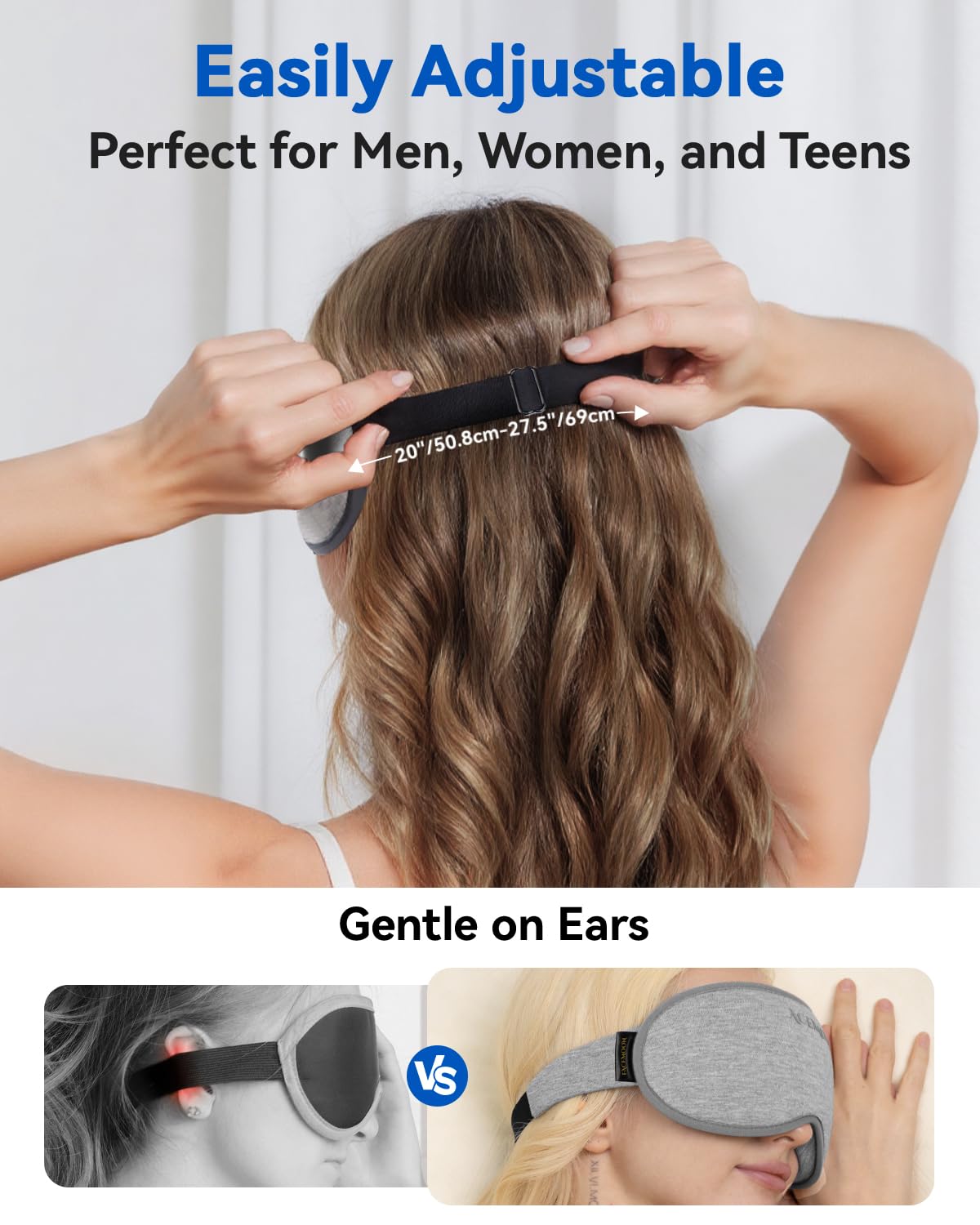 Weighted Eye Mask for Sleeping - 3D Blackout Sleep Mask for Women & Men
