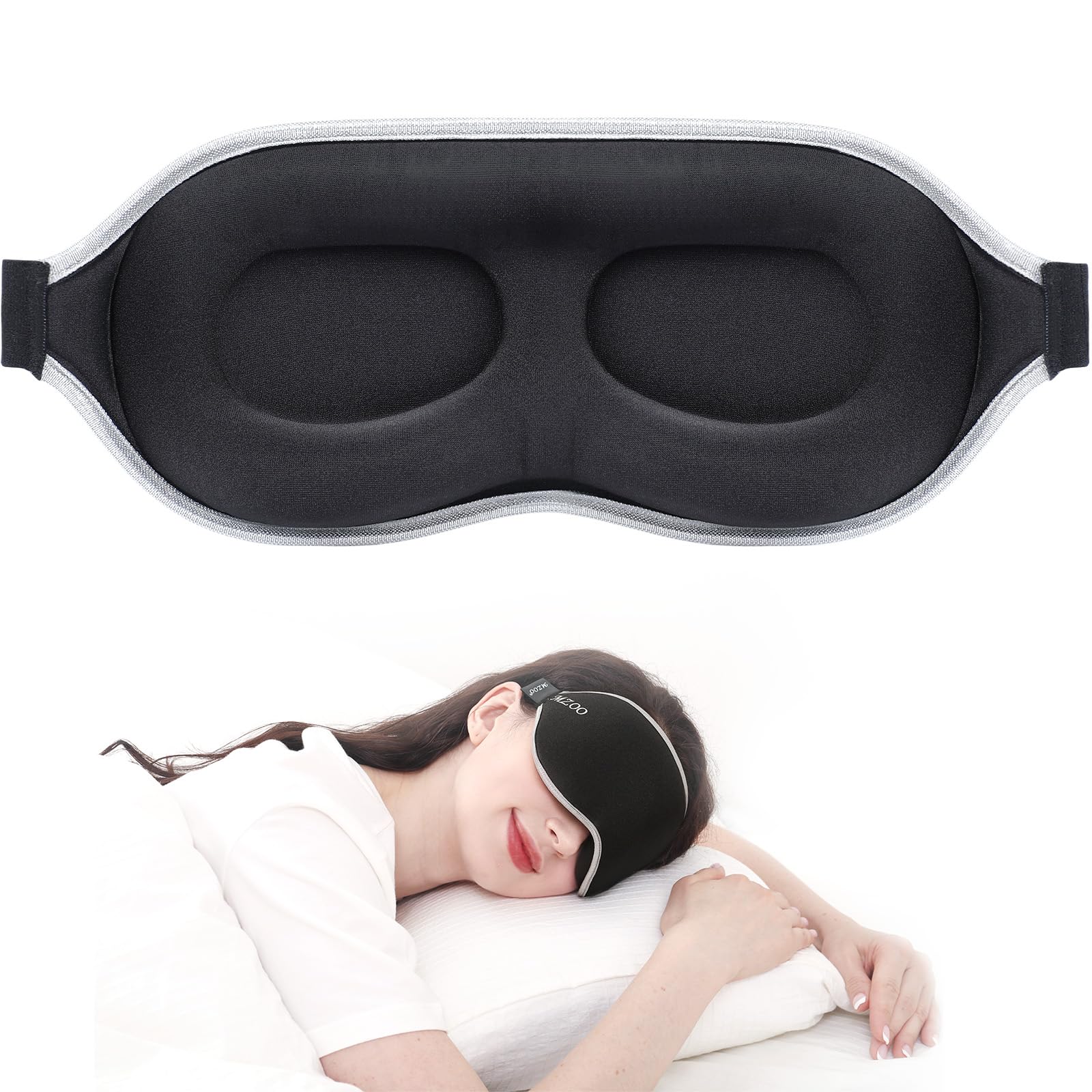 Luxury Sleep Eye Mask for Side Sleeper Men Women, Zero Eye Pressure 3D Sleeping Mask