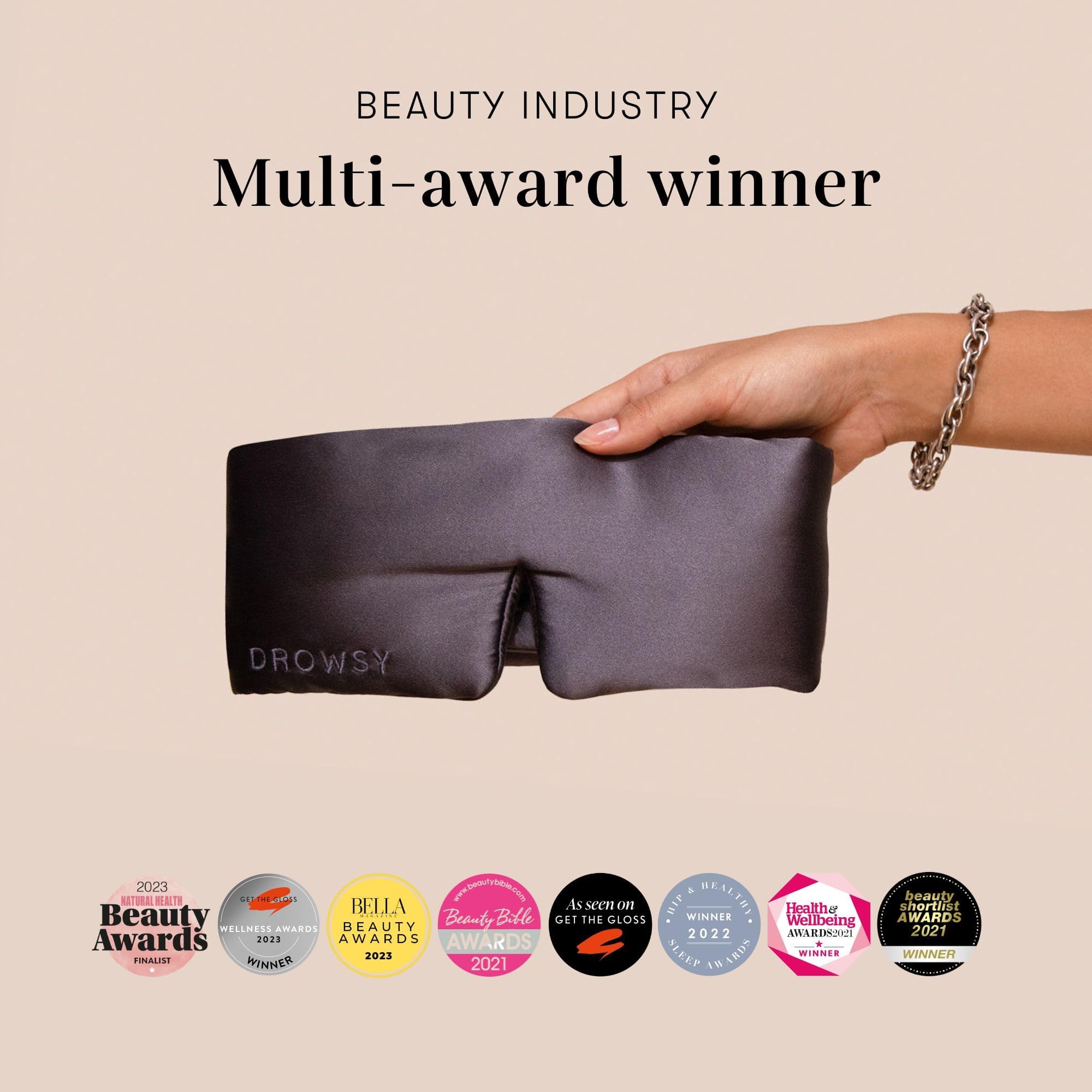 Silk Sleep Mask - Face-Hugging, Padded Cocoon for Luxury Sleep in Total Darkness
