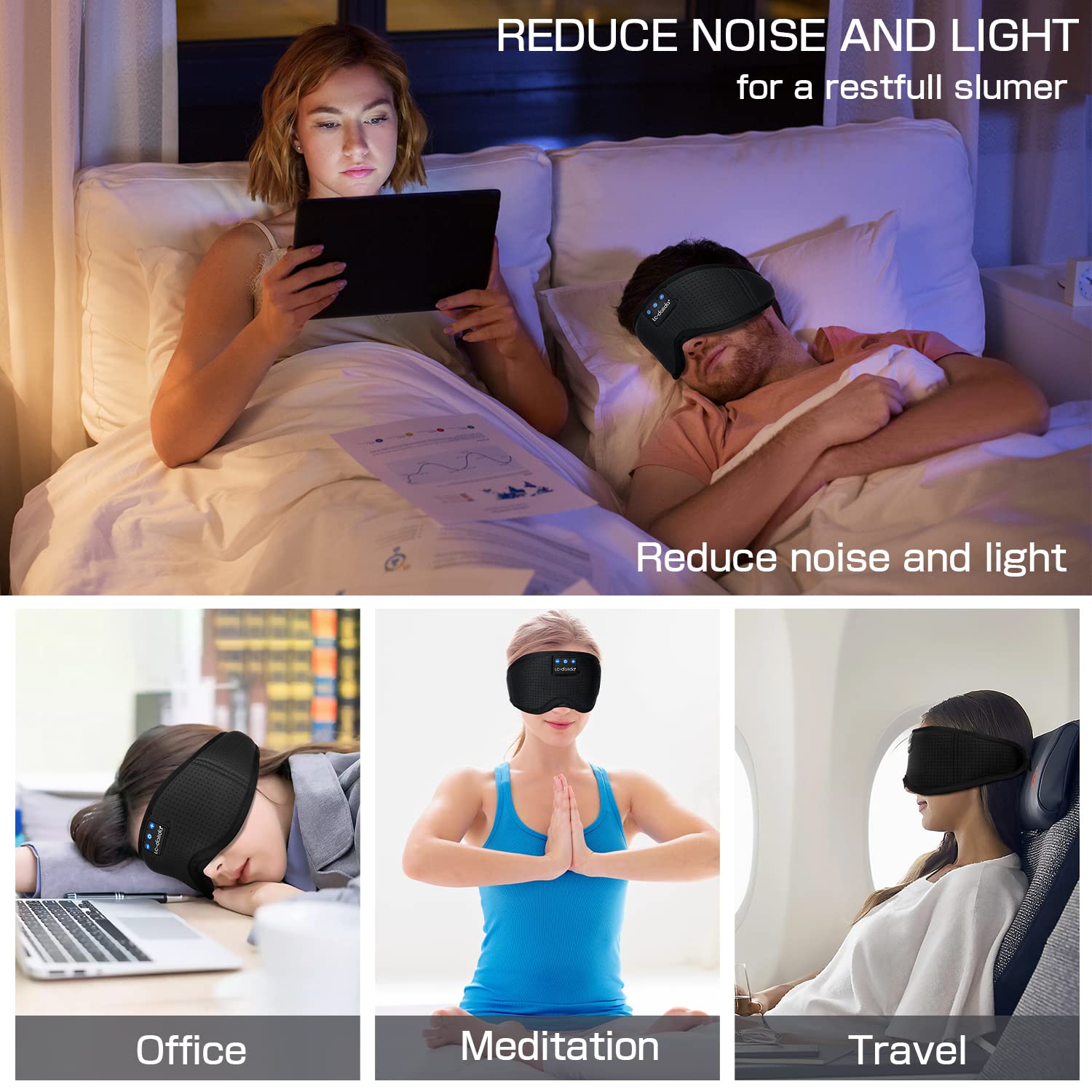 Sleep Headphones, 3D Sleep Mask Bluetooth Wireless Music Eye Mask