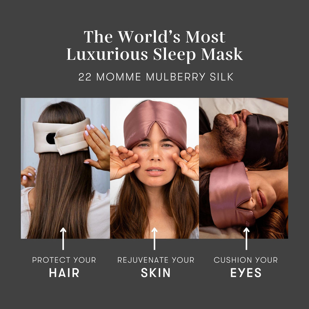 Silk Sleep Mask - Face-Hugging, Padded Cocoon for Luxury Sleep in Total Darkness