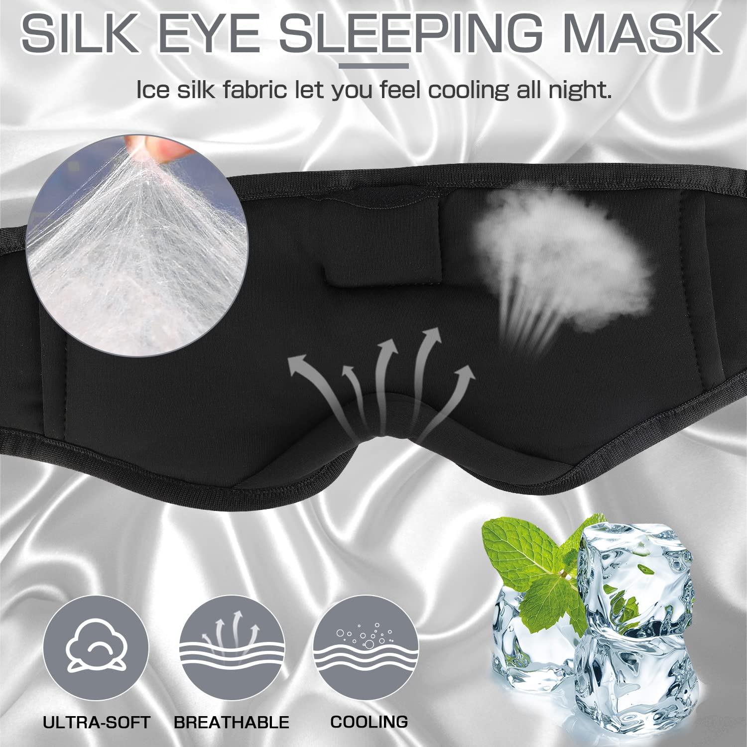 Sleep Headphones, 3D Sleep Mask Bluetooth Wireless Music Eye Mask