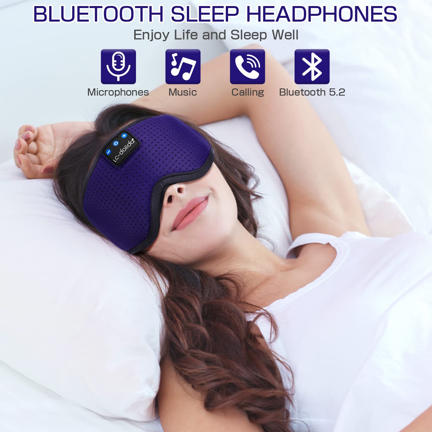 Sleep Headphones, 3D Sleep Mask Bluetooth Wireless Music Eye Mask