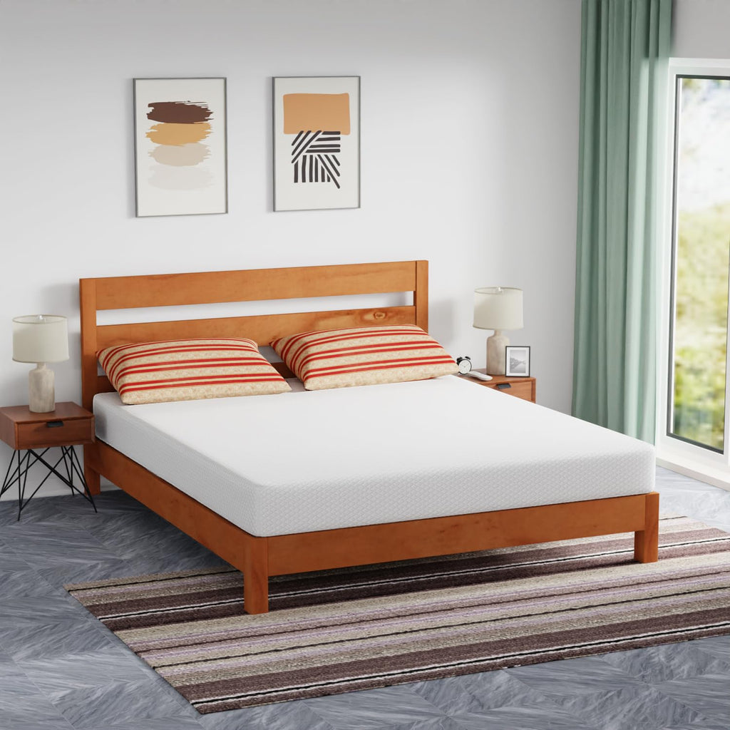 Gel Memory Foam Mattress | White | Bed in a Box,Pressure Relief, Cooling Ventilated Foam