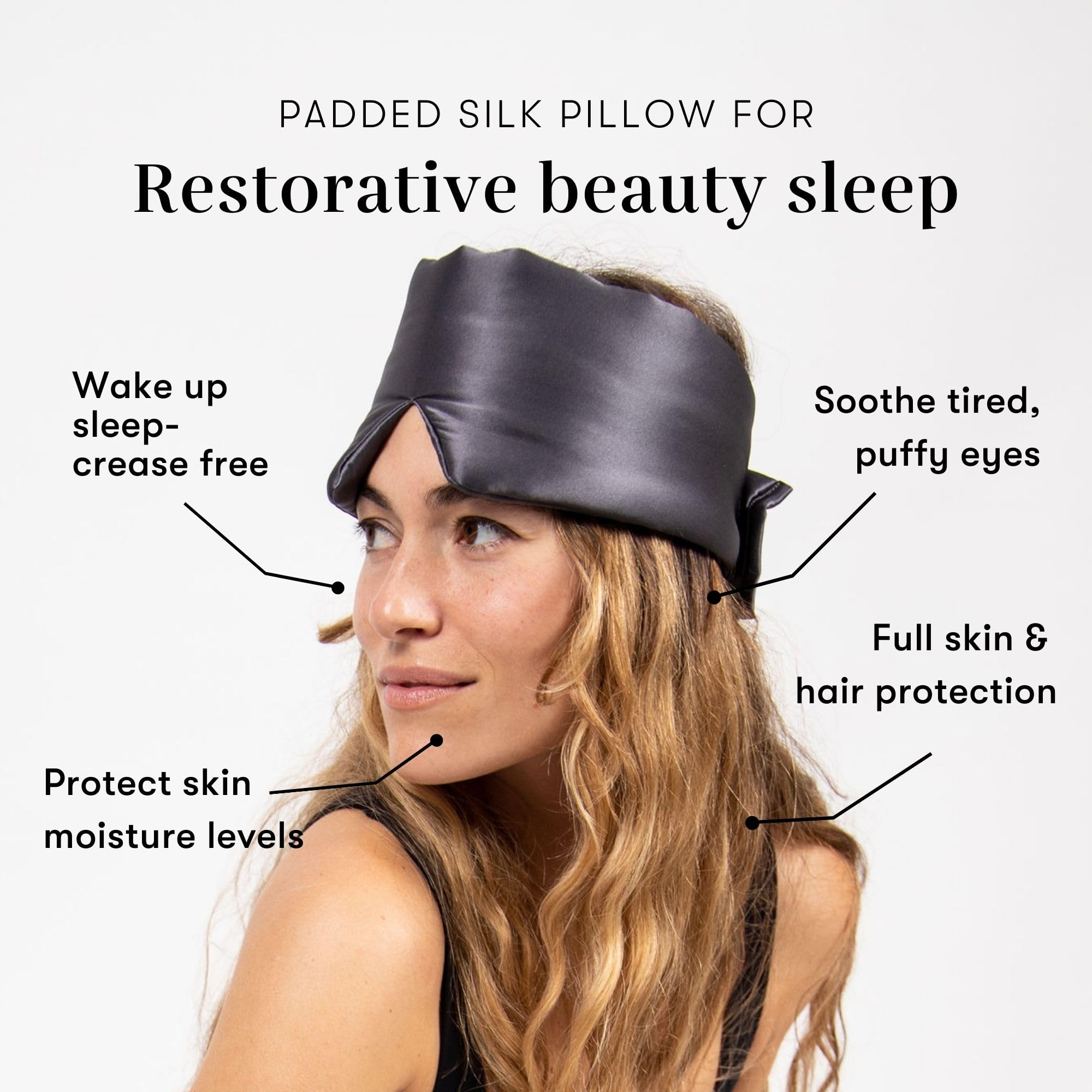 Silk Sleep Mask - Face-Hugging, Padded Cocoon for Luxury Sleep in Total Darkness