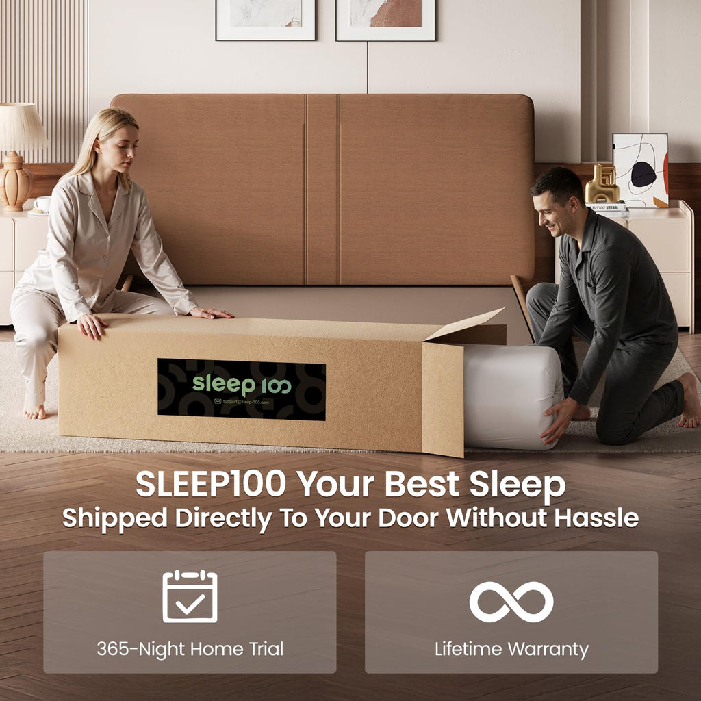 Mattress 12 Inch, 5-Zone Deep Sleep Firm Mattress with Extra Lumbar & Shoulder Support