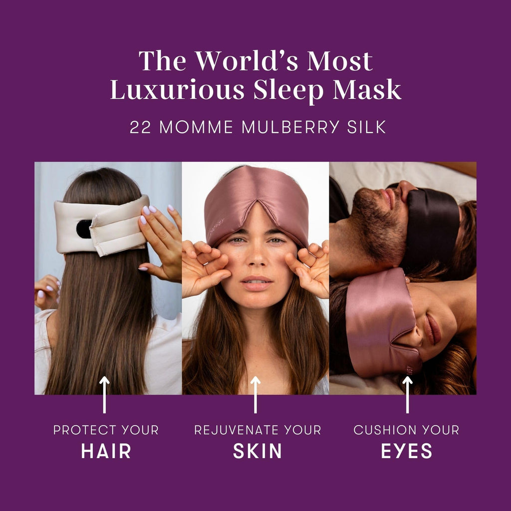 Silk Sleep Mask - Face-Hugging, Padded Cocoon for Luxury Sleep in Total Darkness