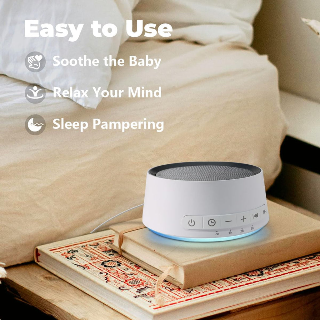 Sound Machine Night Light White Noise Machine with 30 Soothing Sounds 12 Colors