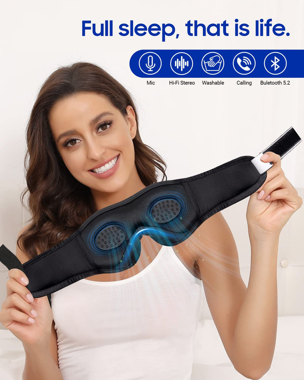 Sleep Headphones, 3D Sleep Mask Bluetooth Wireless Music Eye Mask