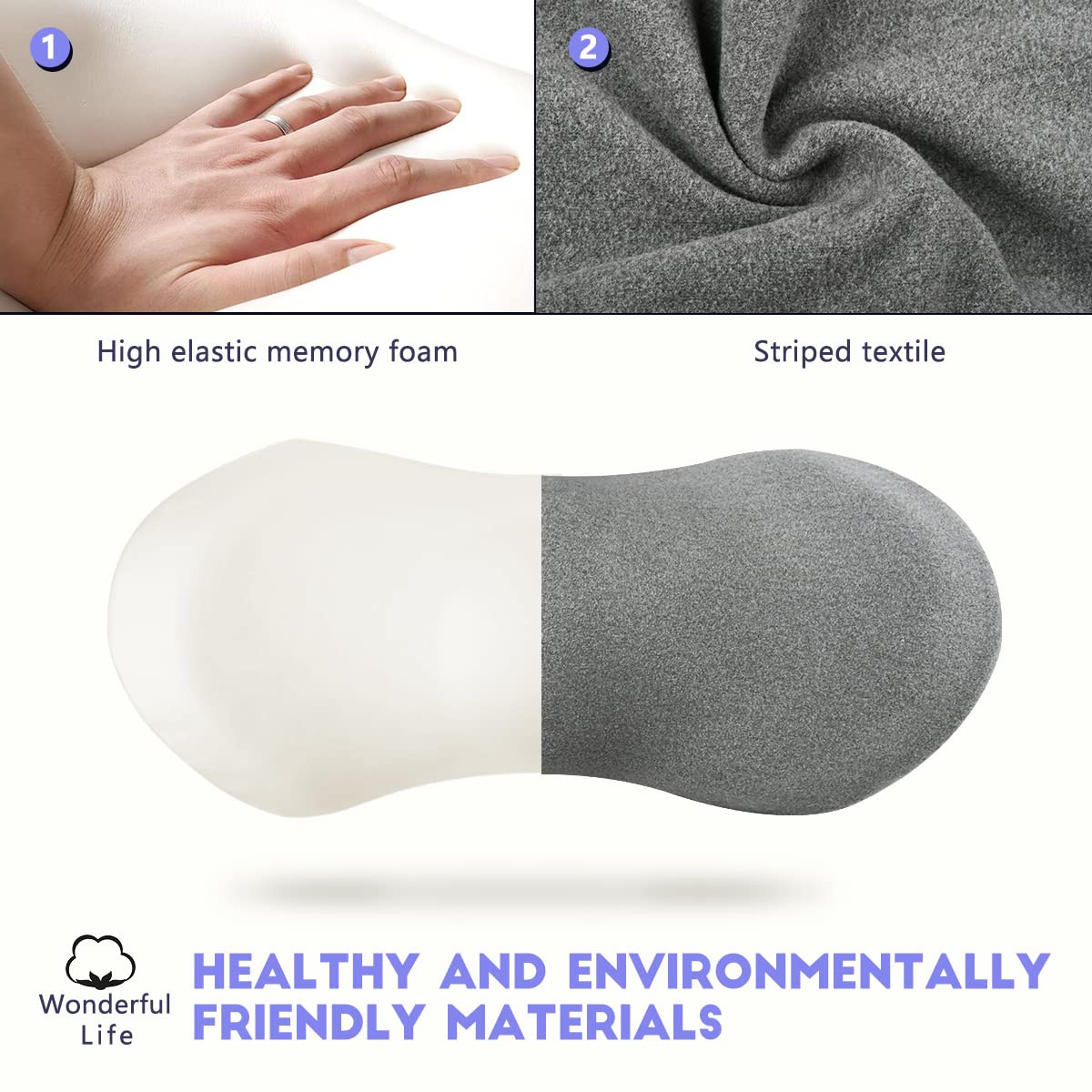 Support Pillow, Back Pillow for Low Back Pain Relief, Ergonomic