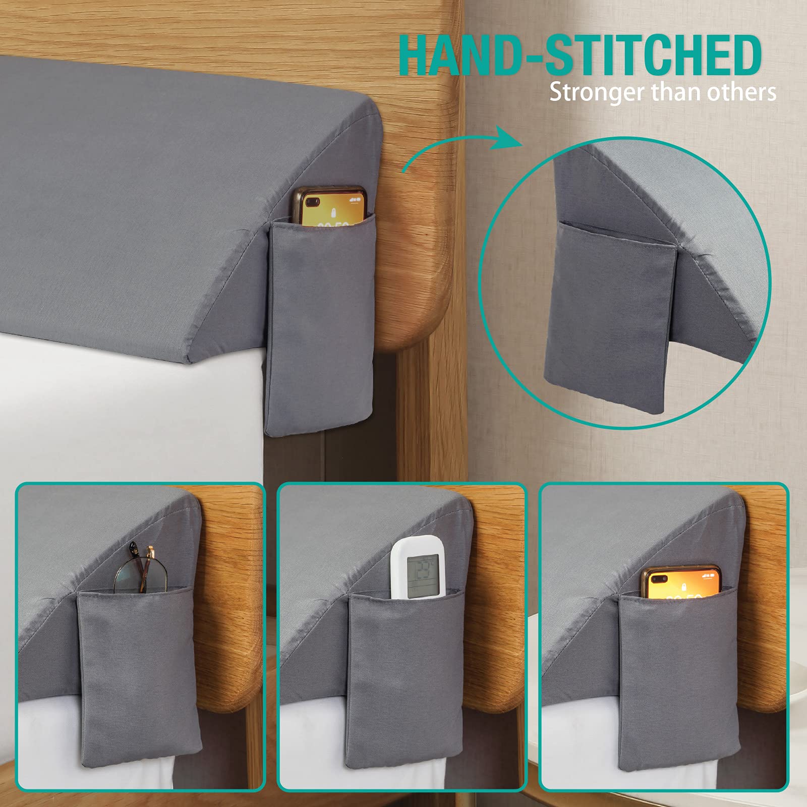 34" Extra-Long Wedge Pillow, Back & Arm Support, Bed Wedge