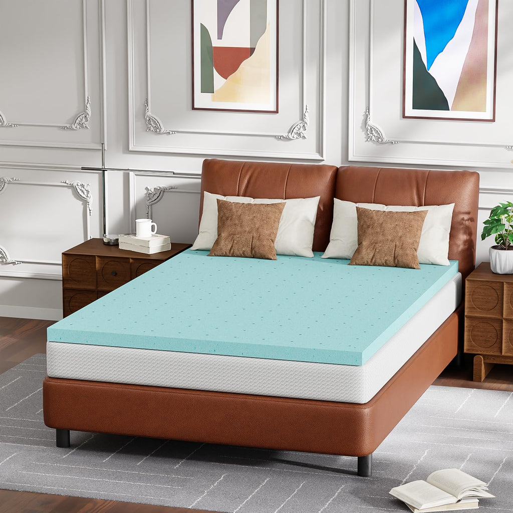 Gel Memory Foam Mattress | White | Bed in a Box,Pressure Relief, Cooling Ventilated Foam