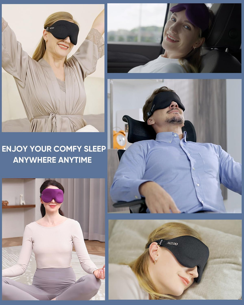Luxury Sleep Eye Mask for Side Sleeper Men Women, Zero Eye Pressure 3D Sleeping Mask