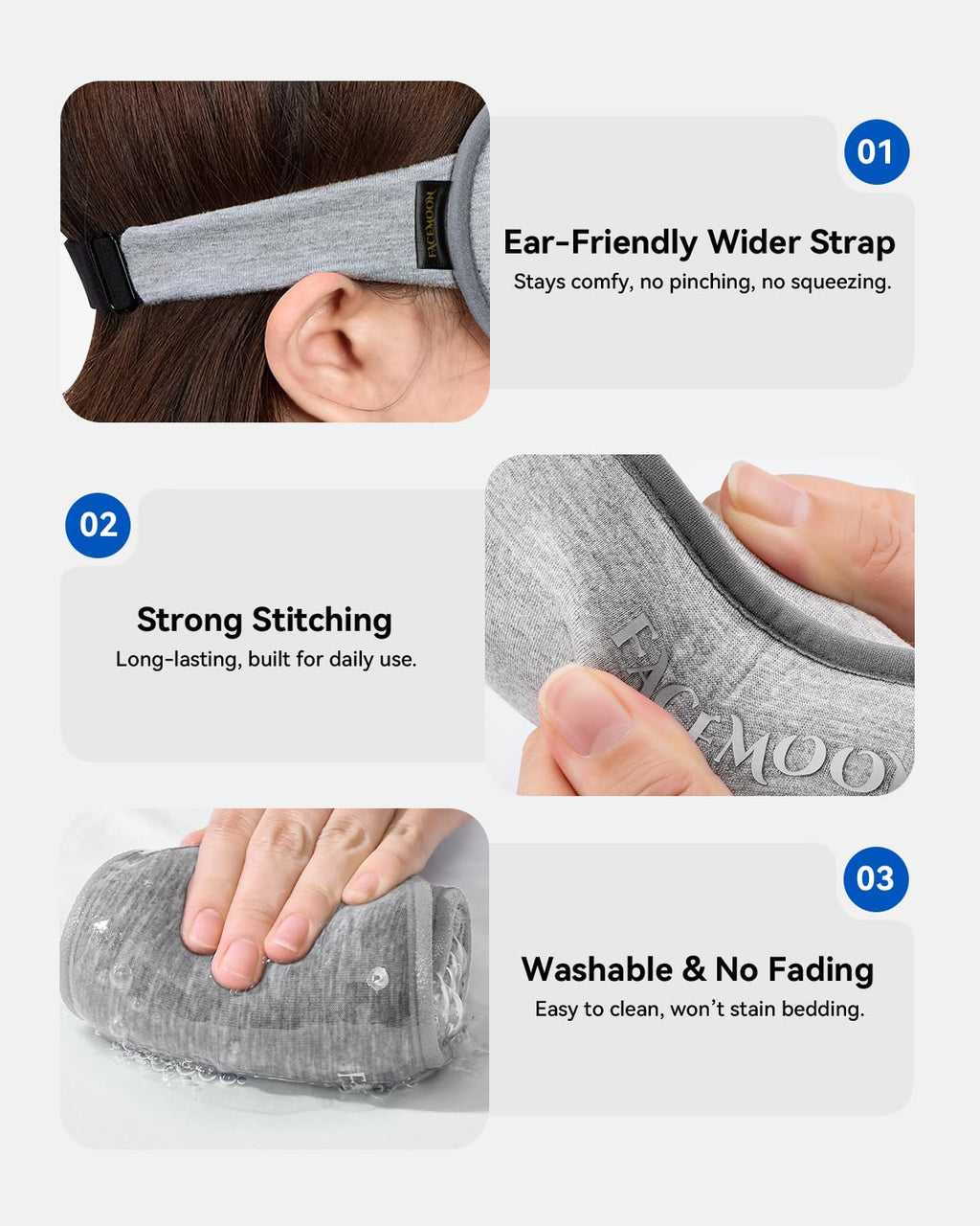 Weighted Eye Mask for Sleeping - 3D Blackout Sleep Mask for Women & Men