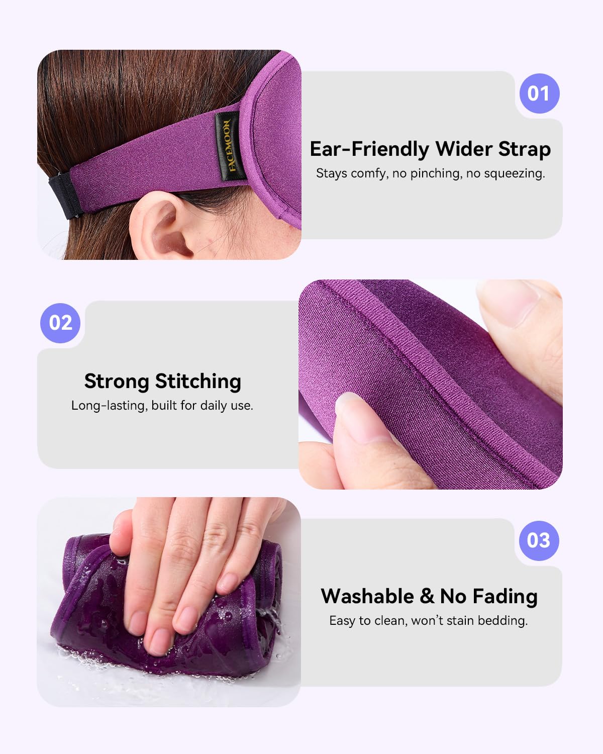 Weighted Eye Mask for Sleeping - 3D Blackout Sleep Mask for Women & Men