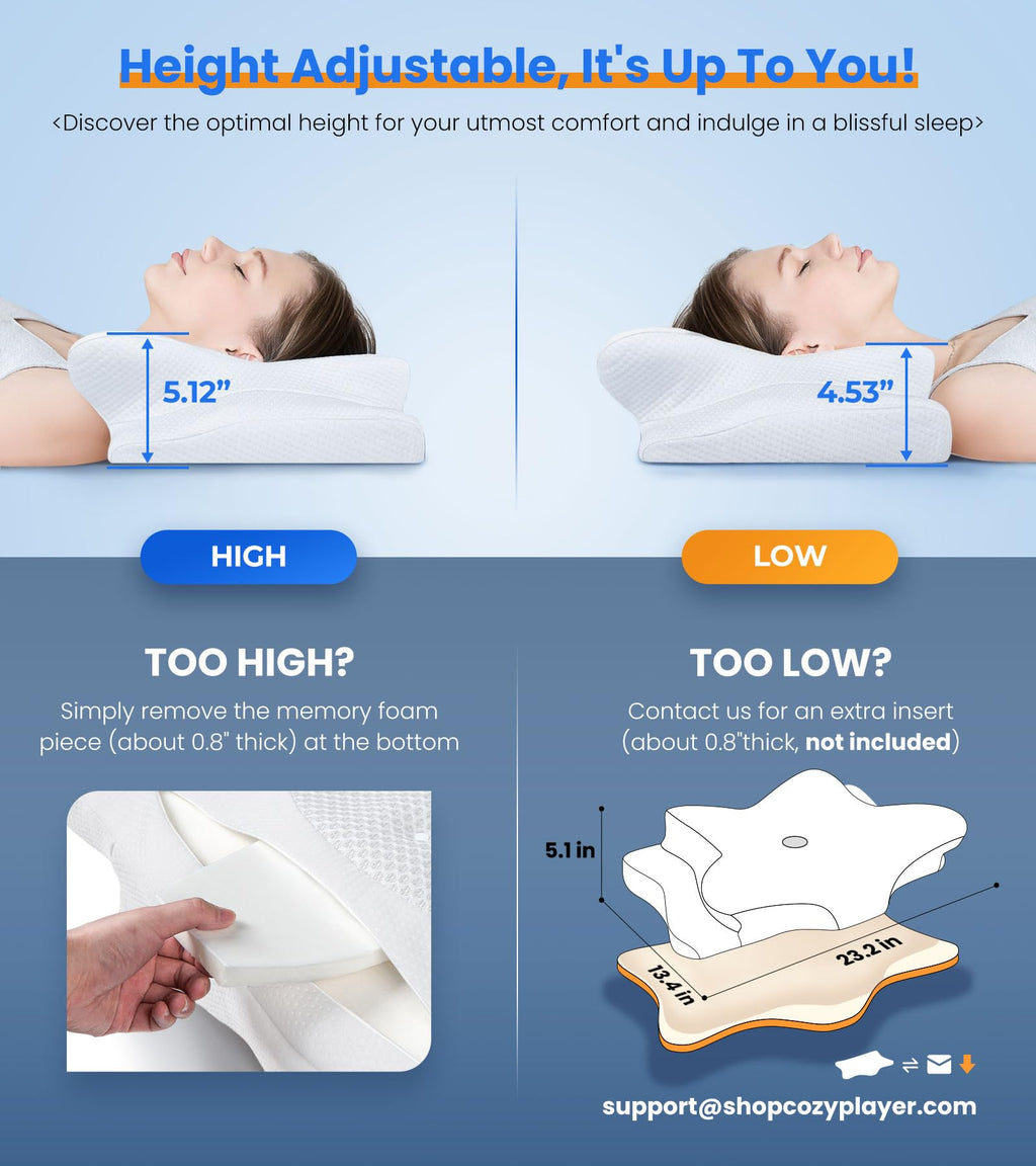 Ultra Pain Relief Cooling Pillow for Neck Support