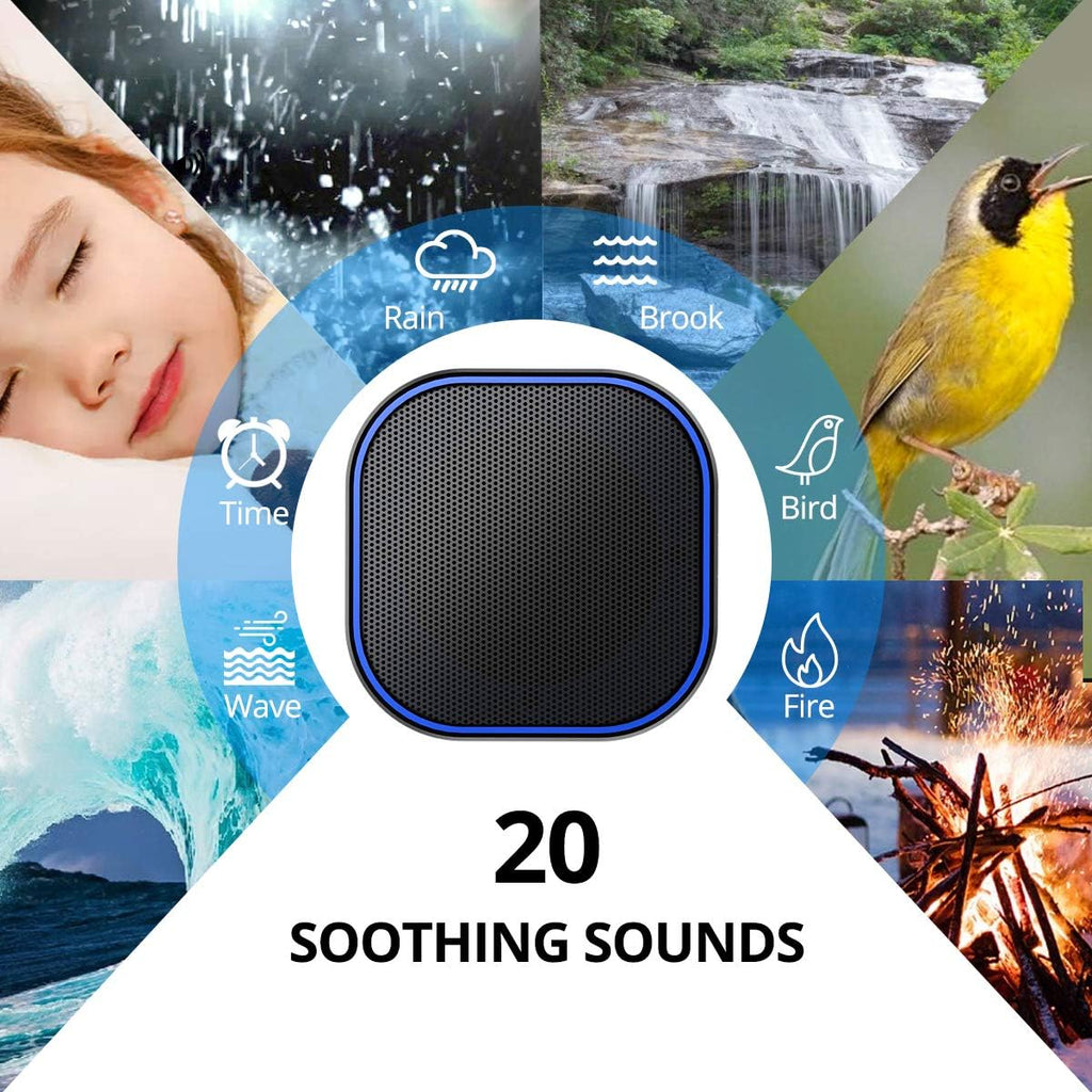 White Noise Machine with 20 Non Looping Natural Soothing Sounds Memory Function 32 Levels of Volume