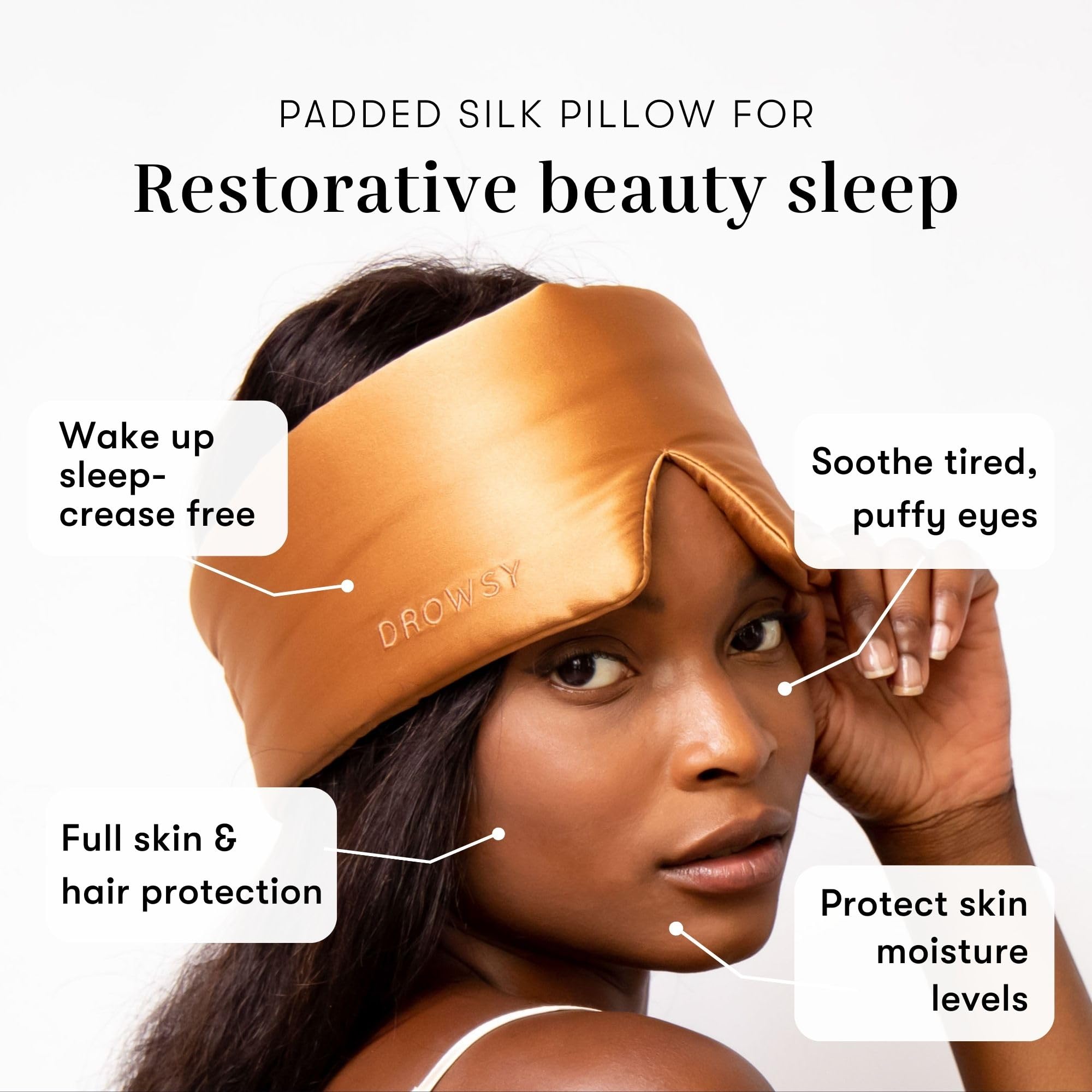 Silk Sleep Mask - Face-Hugging, Padded Cocoon for Luxury Sleep in Total Darkness