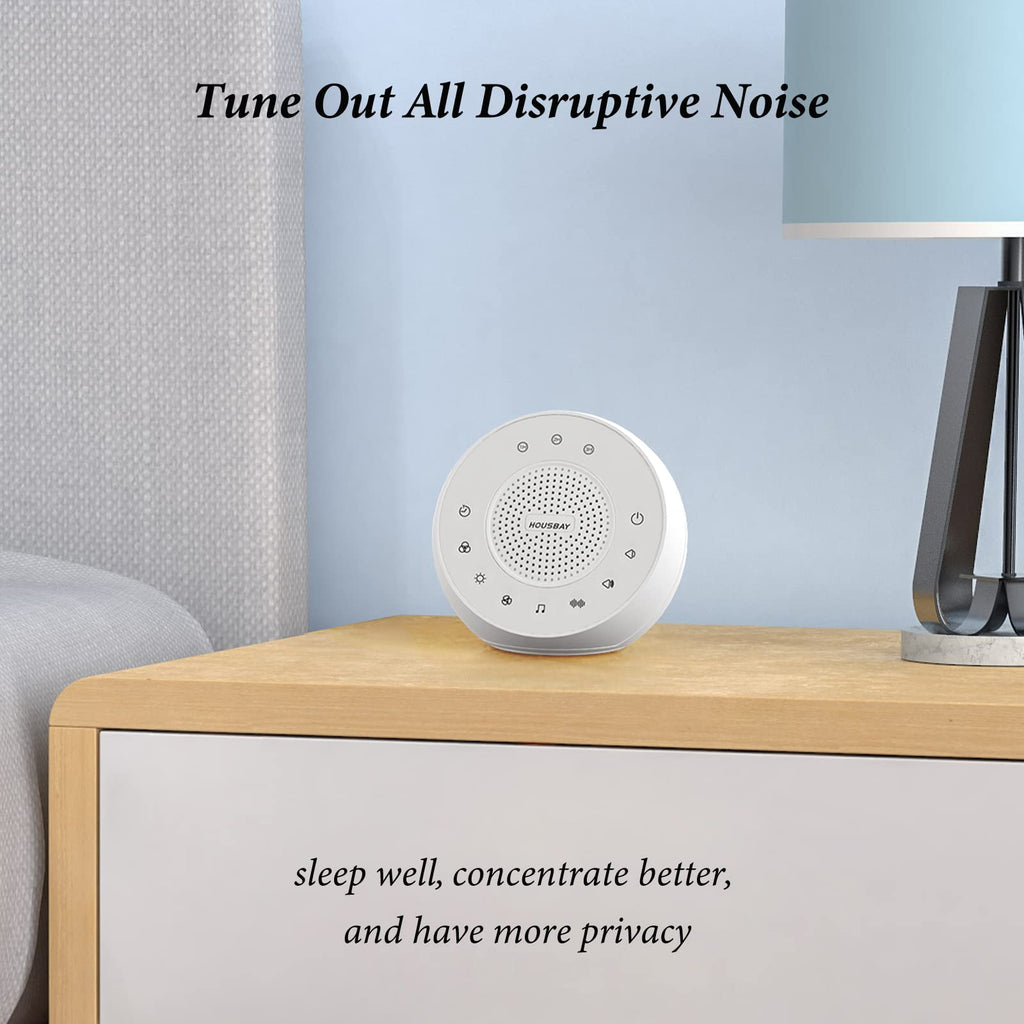 White Noise Machine with 31 Soothing Sounds, 5W Loud Stereo Sound, Auto-Off Timer, Adjustable Volume, Sleep Sound Machine