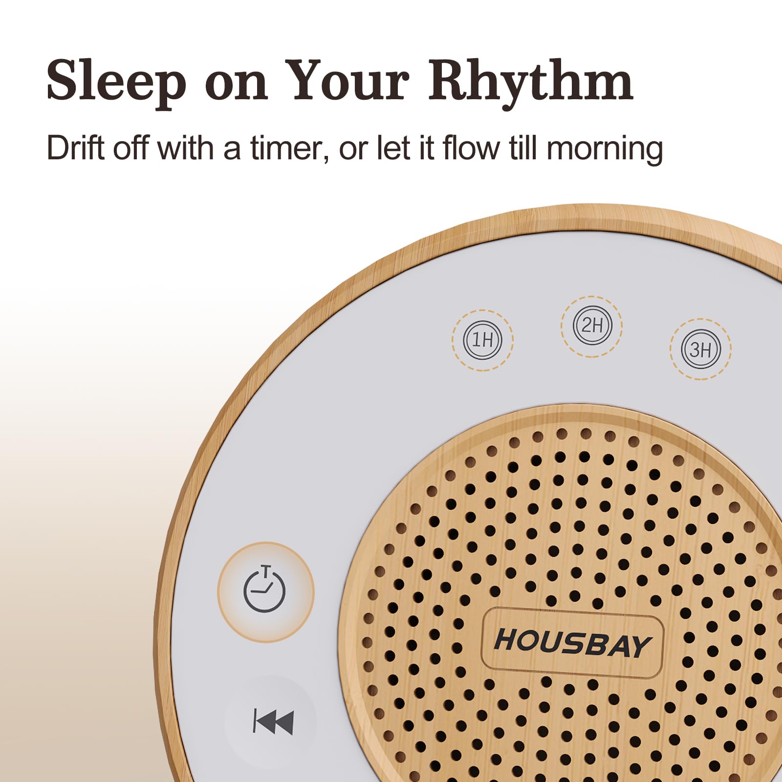 White Noise Machine with 31 Soothing Sounds, 5W Loud Stereo Sound, Auto-Off Timer, Adjustable Volume, Sleep Sound Machine