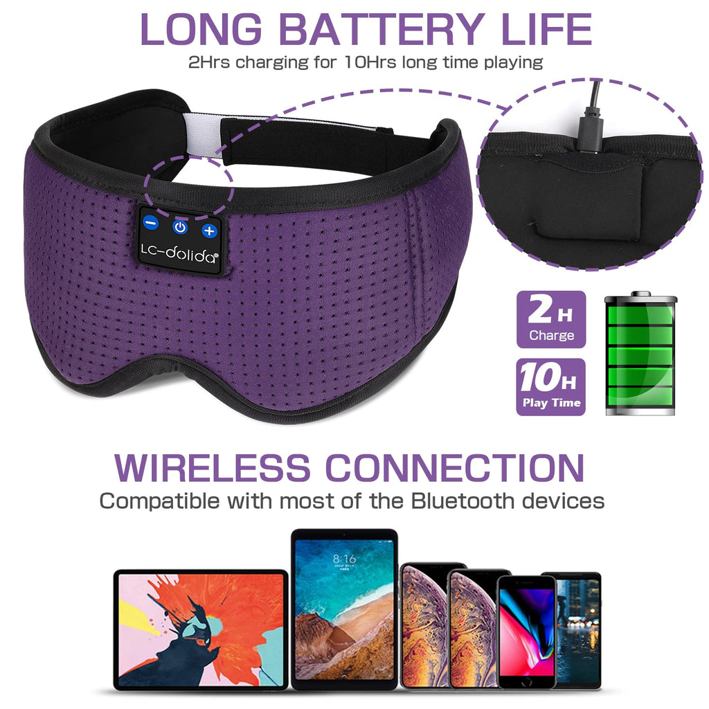 Sleep Headphones, 3D Sleep Mask Bluetooth Wireless Music Eye Mask