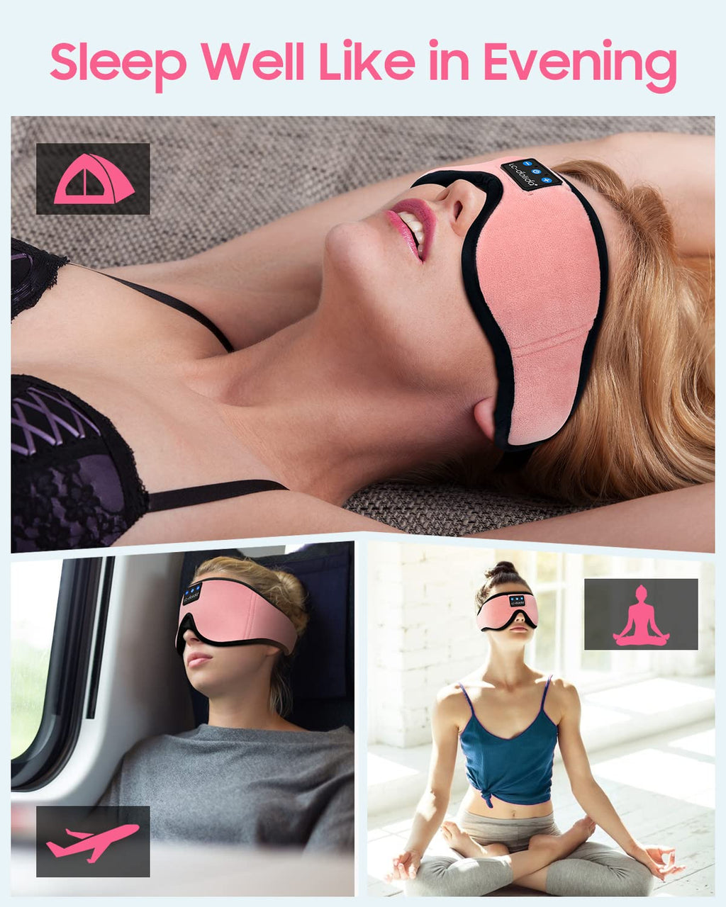 Sleep Headphones, 3D Sleep Mask Bluetooth Wireless Music Eye Mask