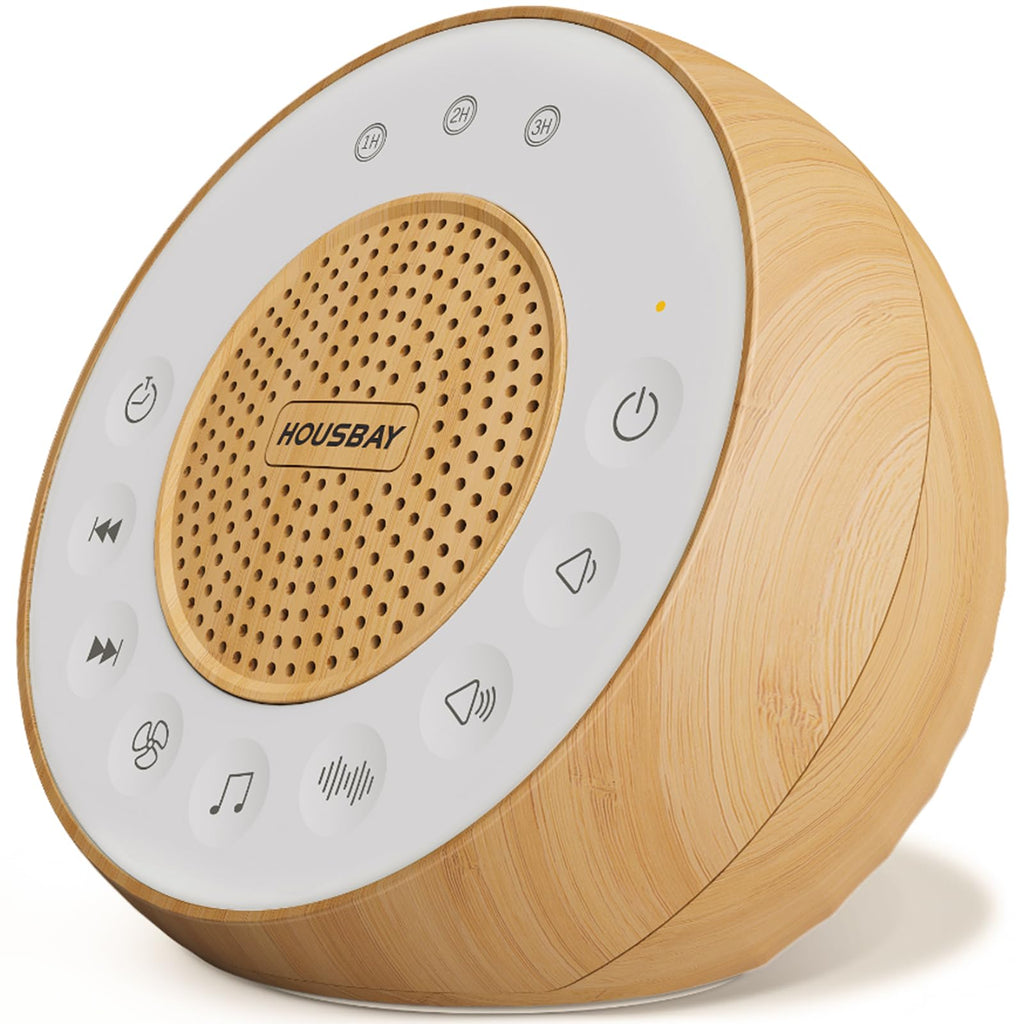 White Noise Machine with 31 Soothing Sounds, 5W Loud Stereo Sound, Auto-Off Timer, Adjustable Volume, Sleep Sound Machine
