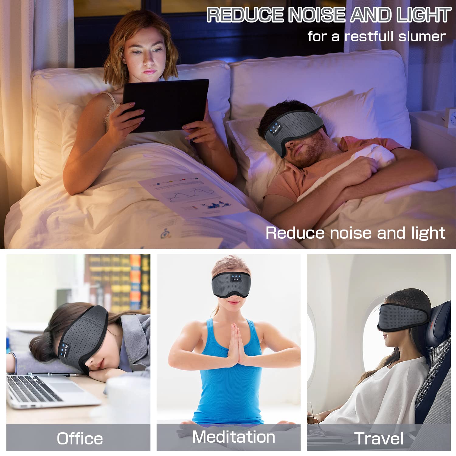 Sleep Headphones, 3D Sleep Mask Bluetooth Wireless Music Eye Mask