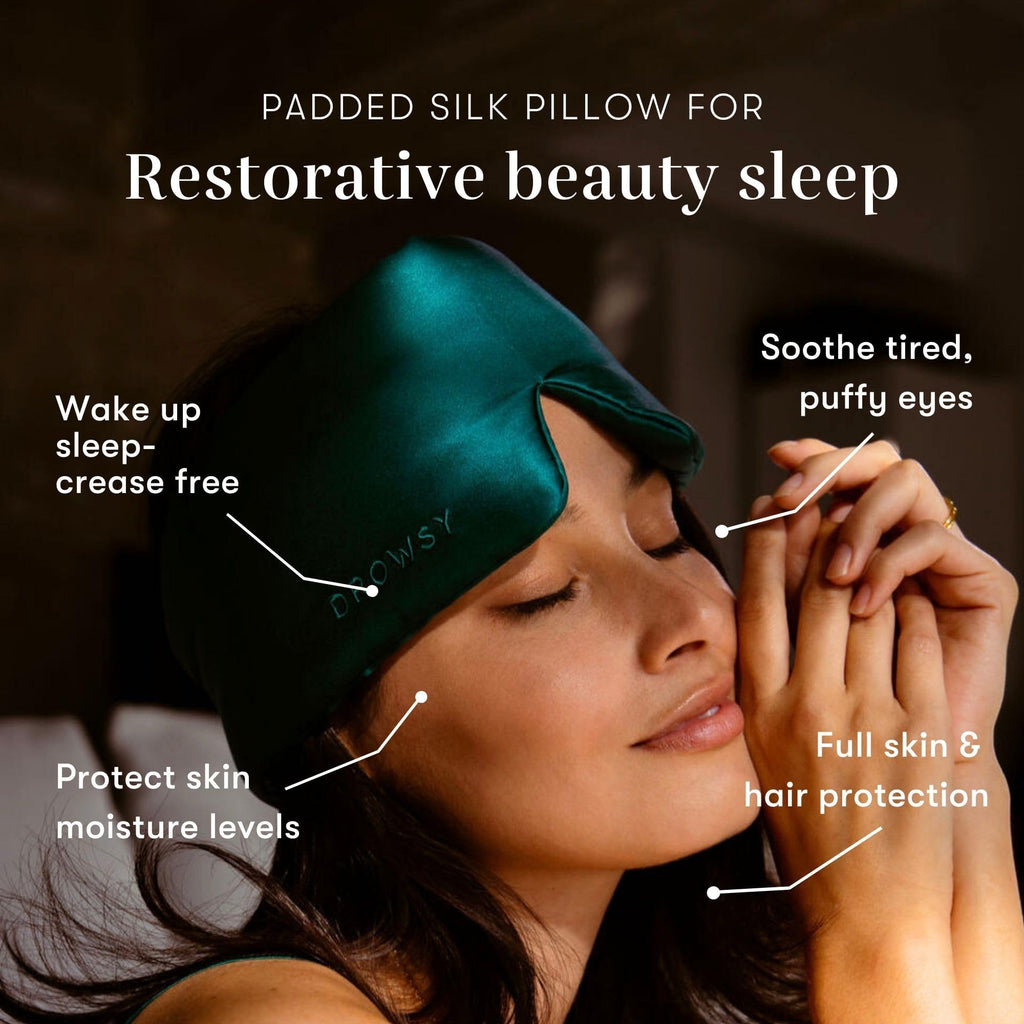 Silk Sleep Mask - Face-Hugging, Padded Cocoon for Luxury Sleep in Total Darkness
