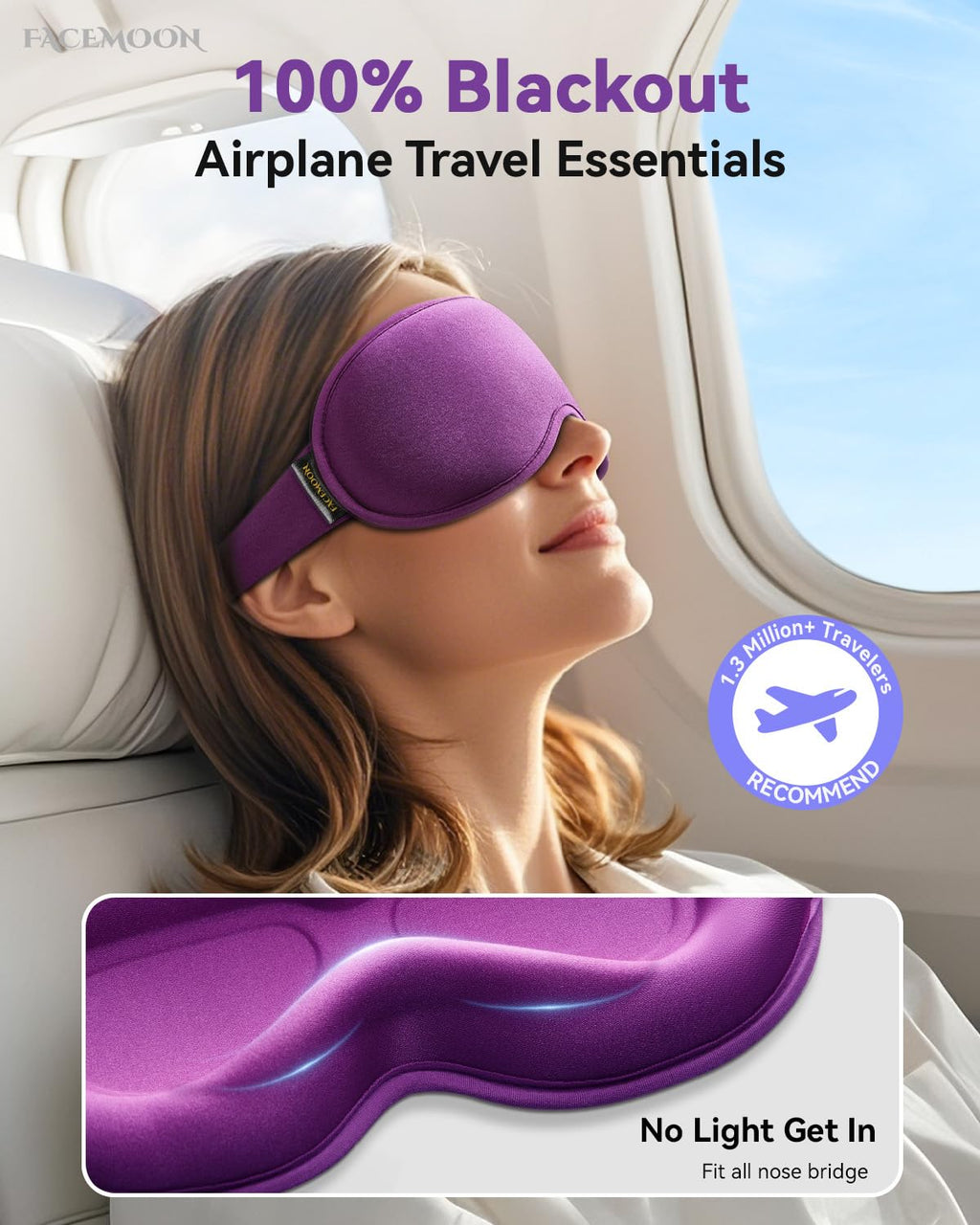 Weighted Eye Mask for Sleeping - 3D Blackout Sleep Mask for Women & Men