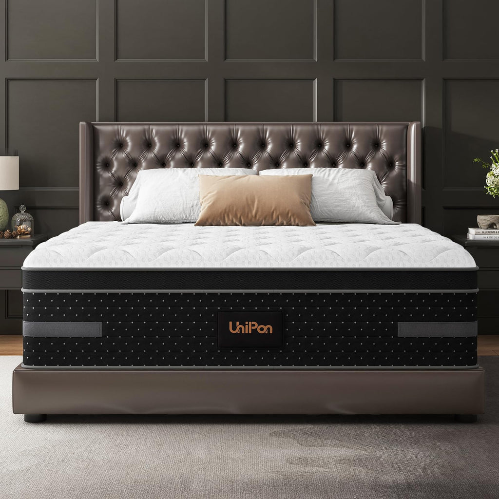 Firm Mattress, 14 Inch Hybrid Bed Mattresses for Back Pain Relief Extra Lumbar Support Motion Isolation