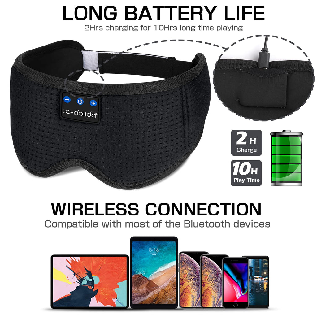 Sleep Headphones, 3D Sleep Mask Bluetooth Wireless Music Eye Mask