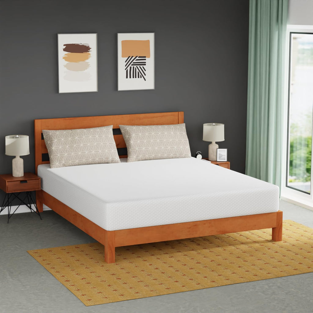 Gel Memory Foam Mattress | White | Bed in a Box,Pressure Relief, Cooling Ventilated Foam