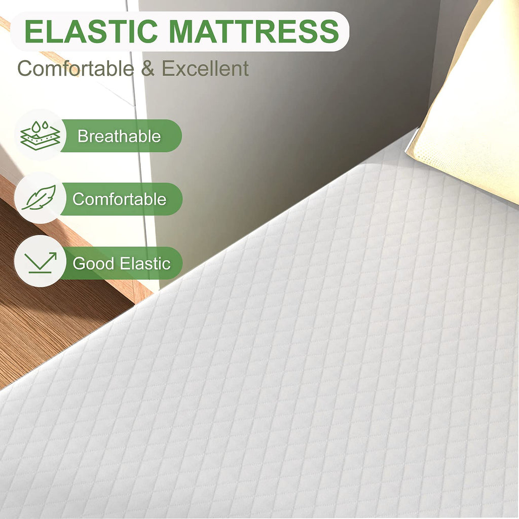 Gel Memory Foam Mattress | White | Bed in a Box,Pressure Relief, Cooling Ventilated Foam