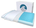 Bedding Ultra Slim Max Cool CarbonBlue Gel Memory Foam Pillow for Stomach and Back Sleepers