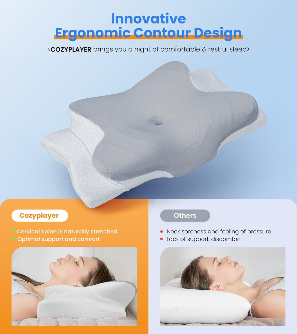 Ultra Pain Relief Cooling Pillow for Neck Support