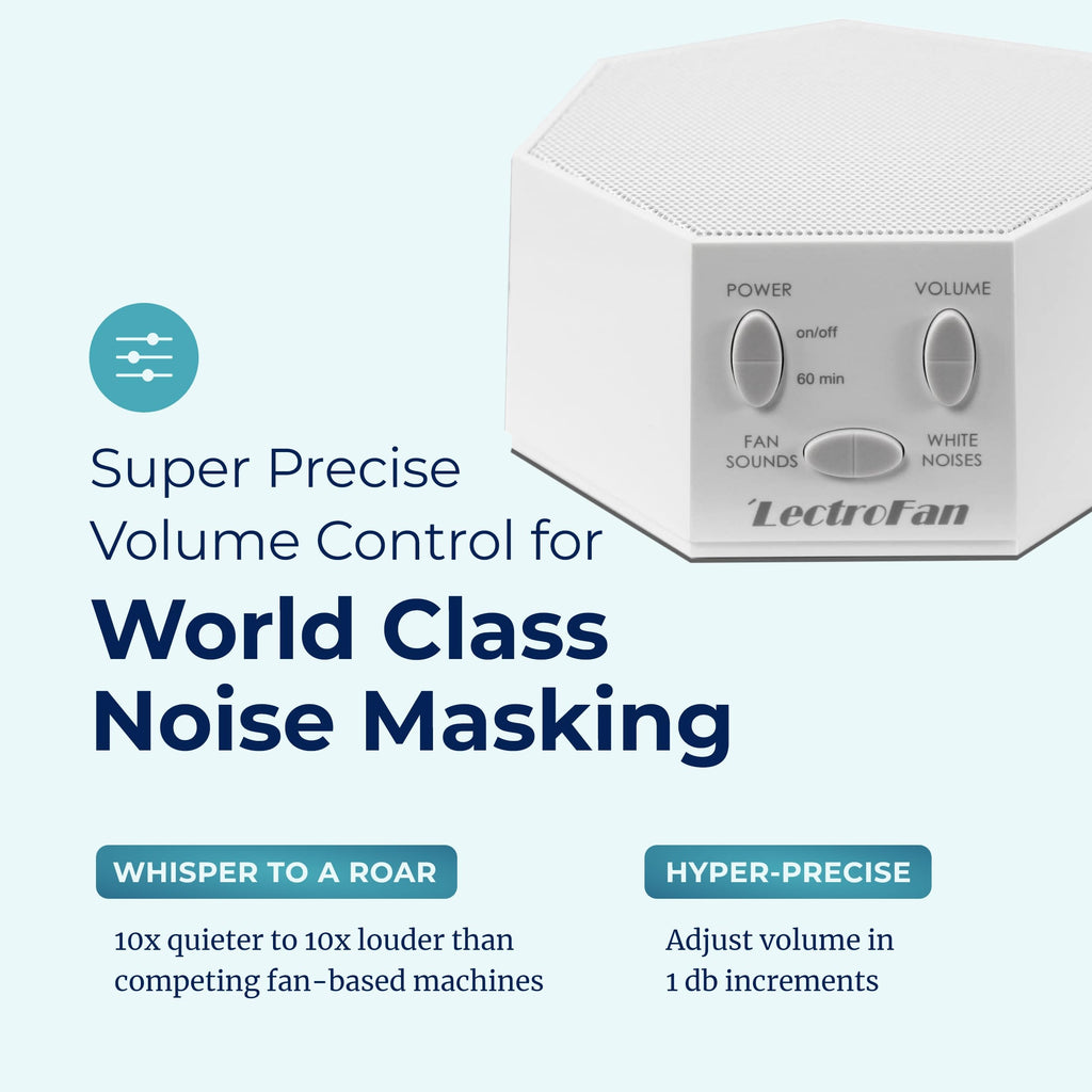 Adaptive Sound Technologies LectroFan Classic White Noise Machine - Compact Sleep Sound Machine