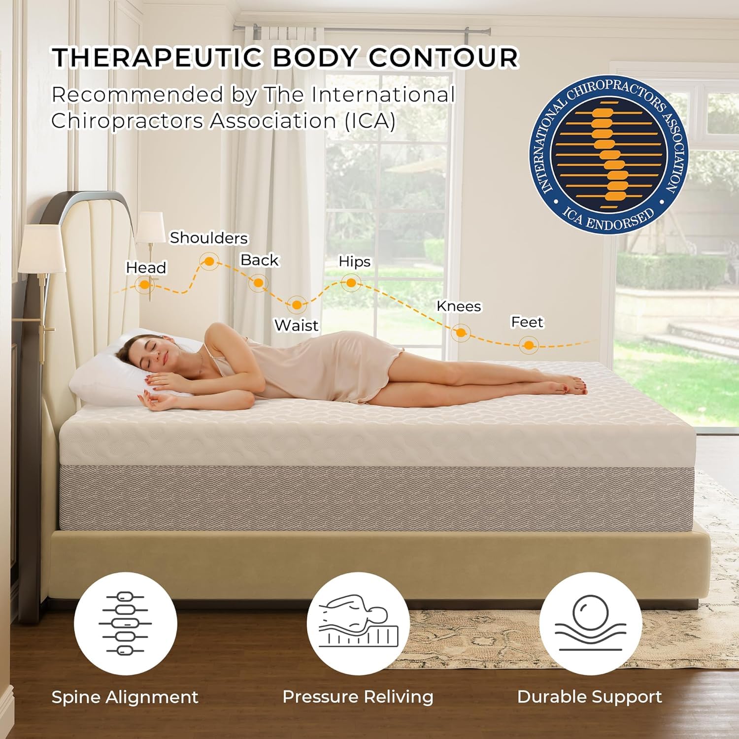 12 Inch Memory Foam Mattress in a Box for Back Pain, Cooling Gel Bed