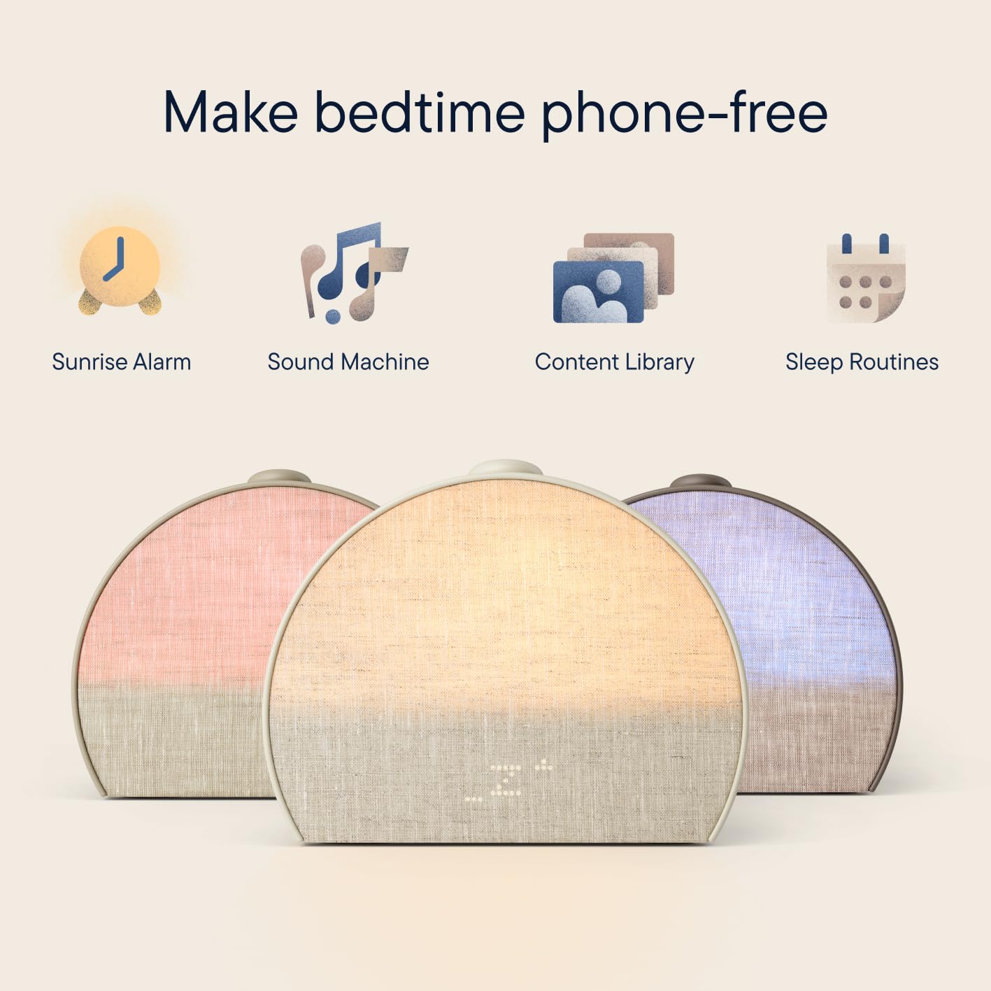 Hatch Restore 3 Sunrise Alarm Clock, Sound Machine, Smart Light (Cocoa) - White Noise