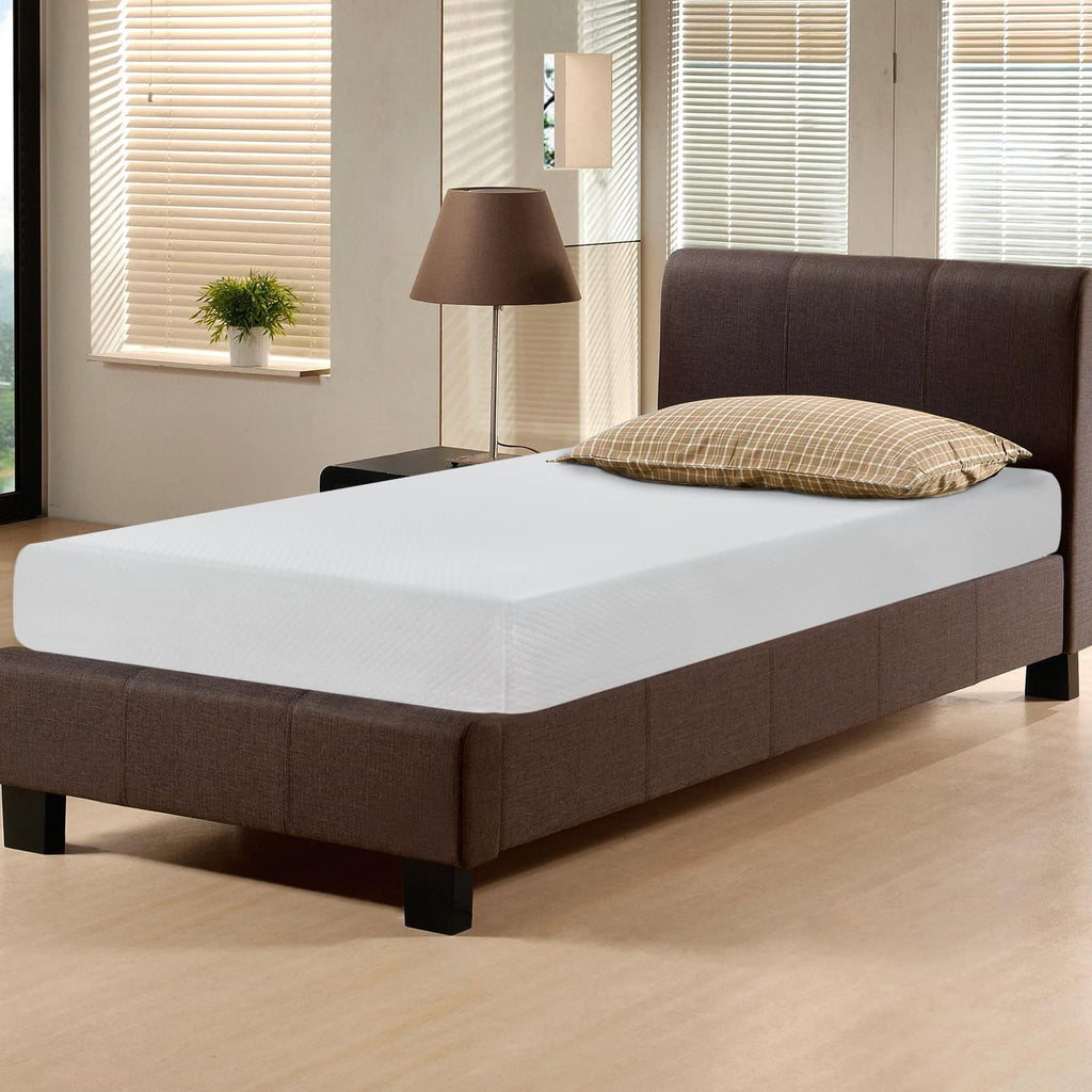 Gel Memory Foam Mattress | White | Bed in a Box,Pressure Relief, Cooling Ventilated Foam