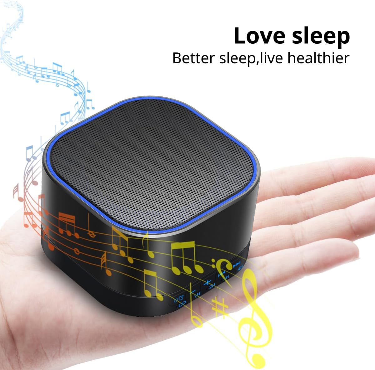 White Noise Machine with 20 Non Looping Natural Soothing Sounds Memory Function 32 Levels of Volume