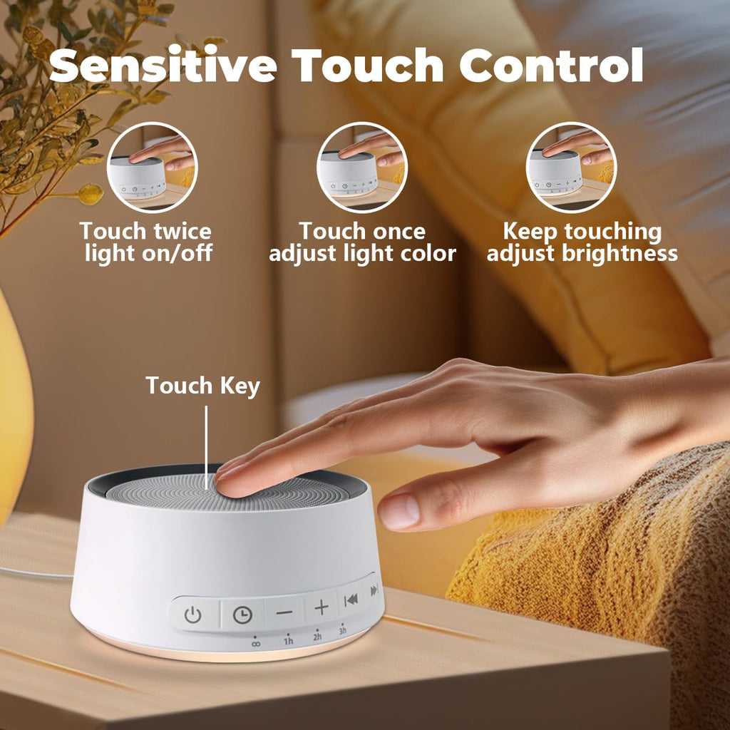 Sound Machine Night Light White Noise Machine with 30 Soothing Sounds 12 Colors