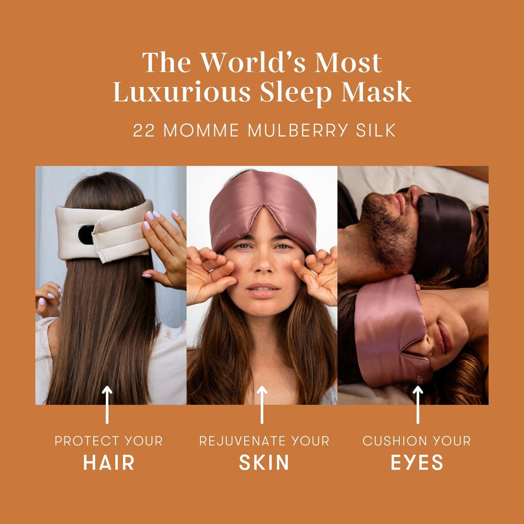 Silk Sleep Mask - Face-Hugging, Padded Cocoon for Luxury Sleep in Total Darkness