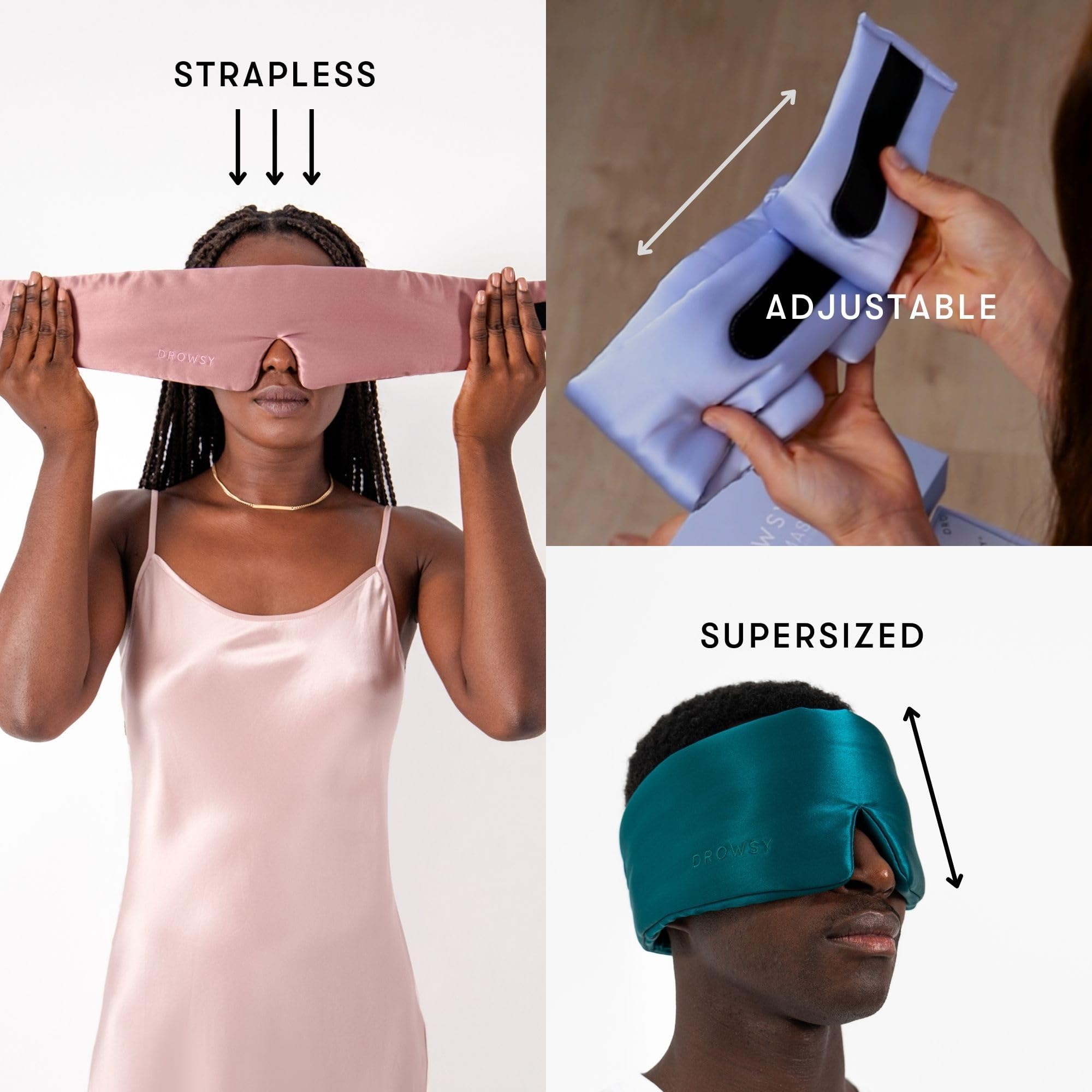Silk Sleep Mask - Face-Hugging, Padded Cocoon for Luxury Sleep in Total Darkness