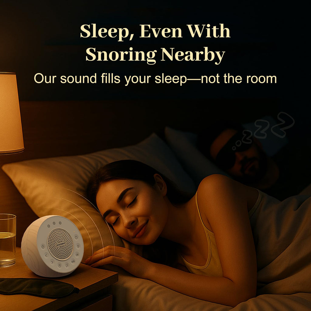 White Noise Machine with 31 Soothing Sounds, 5W Loud Stereo Sound, Auto-Off Timer, Adjustable Volume, Sleep Sound Machine